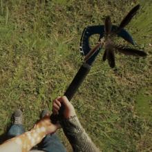 The Plane axe can be painted blue in The Forest.