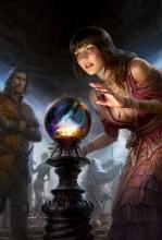 The crystal ball provides this seer the first time with sight.