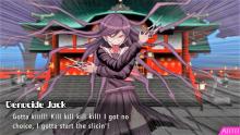 Toko in Ultra Despair Girls, threatening to kill Komaru