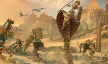Minions of the Tomb Kings ride to war on undead snake mounts.