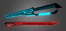 These swords look they belong in the Tron universe.