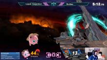Fighting Melee legend Hungrybox's Jigglypuff, Rickles knows how to intimidate.