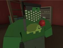 Player wearing a turtle shirt-Unturned