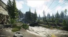 The stream at the North end of the map on Shoreline