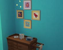 A lovely place for your sim's child to have as a room.
