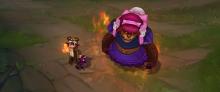 Annie's ultimate, Tibbers, sticks around for a little bit after the cast to help her out.
