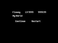 After Flowey absorbs the souls of the humans and monsters, you wake in a darkened area... and find that Flowey has taken control of your own SAVE