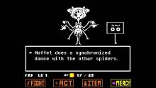 When battling Muffet, all you have to do is outlast the timer.