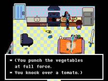 Undyne teaches you how to make spaghetti during the True Pacifist Route