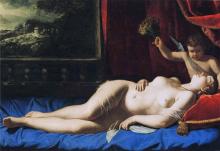 Aphrodite and Cupid by Artemisia Gentileschi