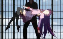 In Bakemonogatari, Hitagi Senjyougahara is afflicted by a crab ghost that makes her weight drop to zero.