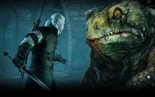 Geralt faces off against the vile toad monster in Oxenfurt sewers