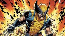 Wolverine charges through an explosion and is ready to keep fighting
