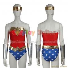 Classic Wonder Woman costume front and back view.