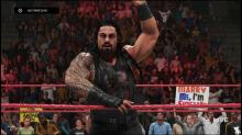 Roman Reigns makes the crowd go while before starting the match!