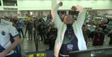 Zackray celebrating after his win at BigHouse