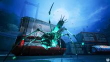 A zombi spider jumps out of a loot bin during the Fright or Fight event.
