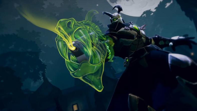Androxus pointing his cursed gun to you