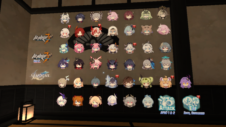 A huge list of Honkai-based avatars available within VRChat
