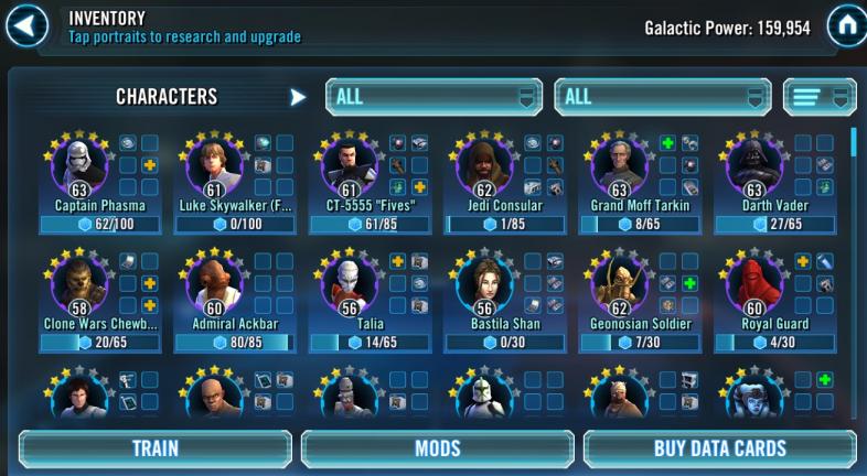 galaxy of heroes, star wars, best debuff teams