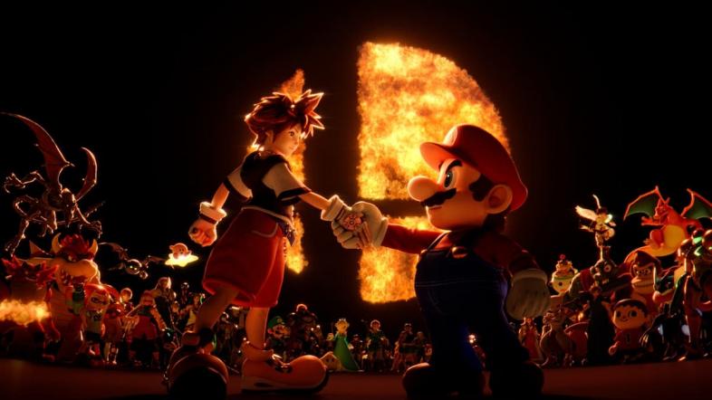 Sora and Mario finally meet and complete Super Smash Brothers