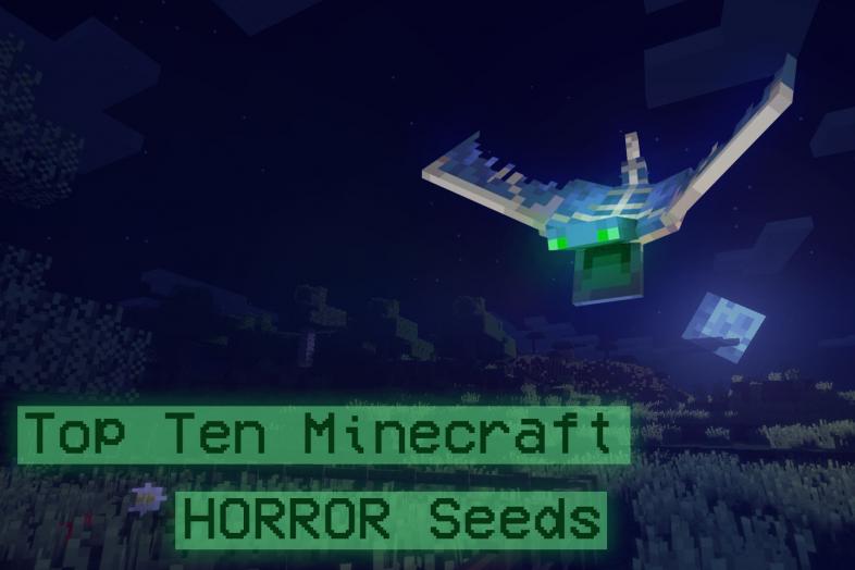 Thumbnail of a phantom from Minecraft over a night sky