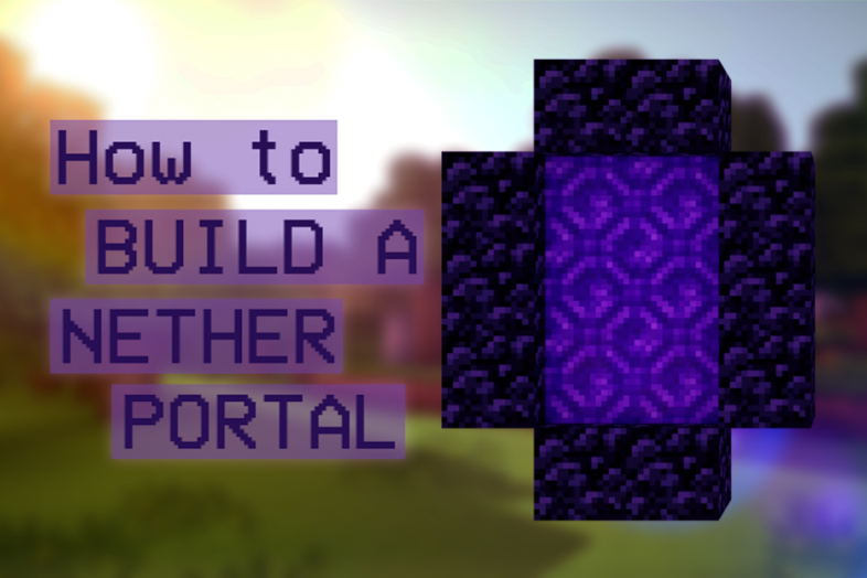 Thumbnail of a Nether portal built in Minecraft