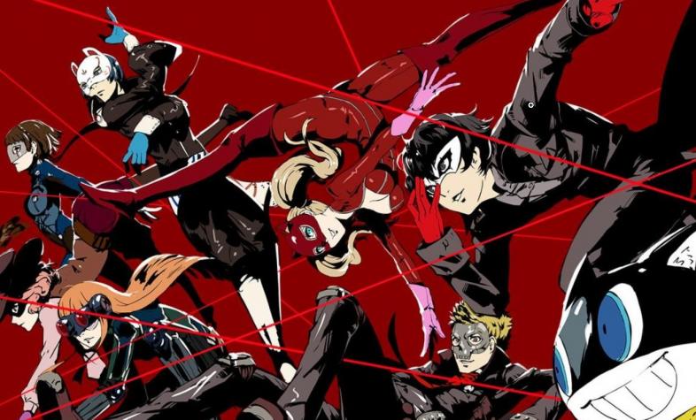 The cast of Persona 5 charging into battle