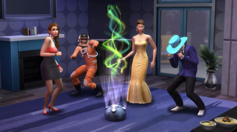 Some sims enjoying an exciting game!