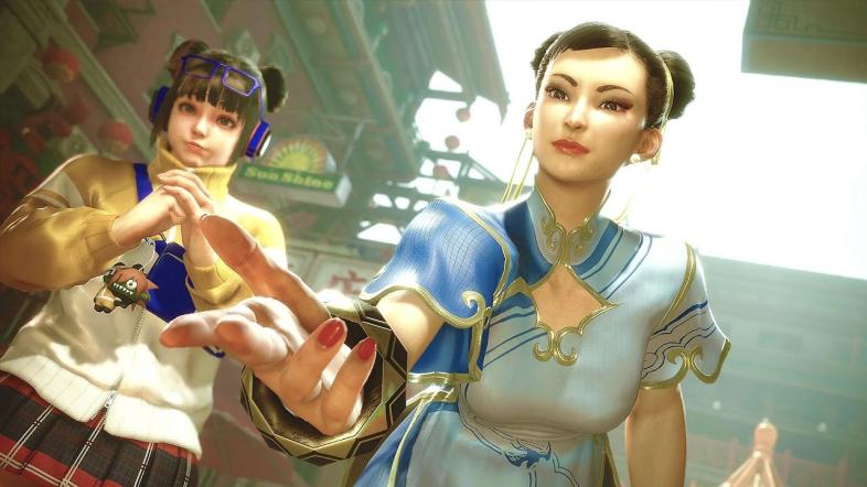 Chun-Li extends her hand to help the player in Street Fighter 6's World Tour.