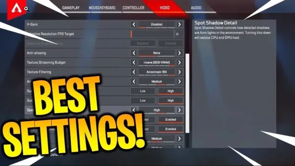 Best Settings For Apex Legends apex legends best settings