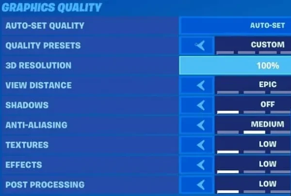 Best Fortnite Settings Best Fortnite Settings