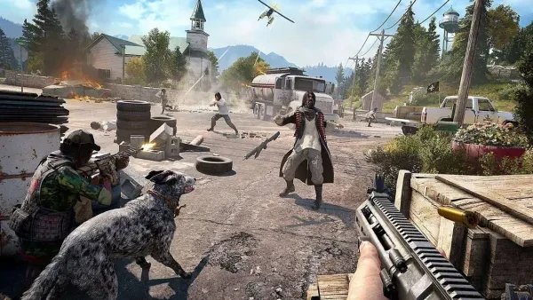 Far Cry 5 The players engage in an intense battle