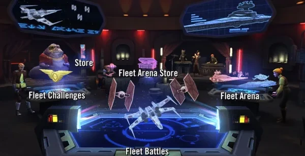 Ship Cantina fleet arena, galaxy of heroes, star wars, darth vader, luke