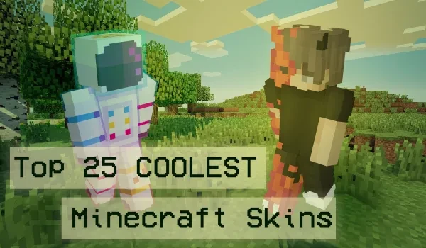 Top Twenty-Five Best Minecraft Skins Thumbnail of an astronaut Minecraft Skin and a demon Minecraft skin