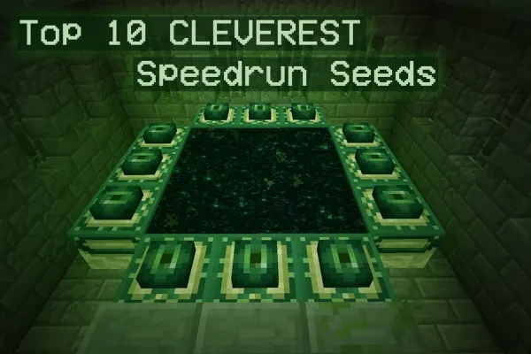 Top Ten Ideal Speedrunning Seeds Thumbnail of an End Portal from Minecraft