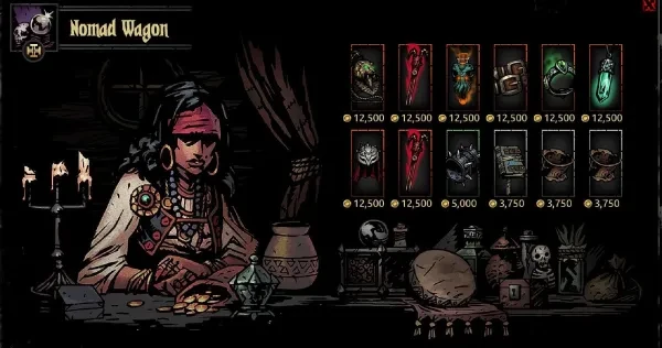 An image of the Nomad vendor's wares.
