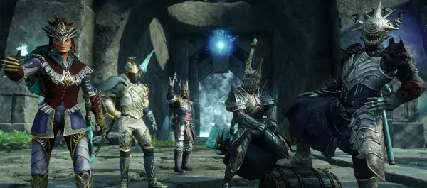 The Lazarus Instrumentality poses a new challenge to players as the first Mutator Five New World players posing in front of Lazarus Instrumentality