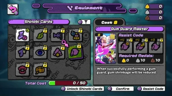 A bunch of shinobi cards. Shinobi cards.