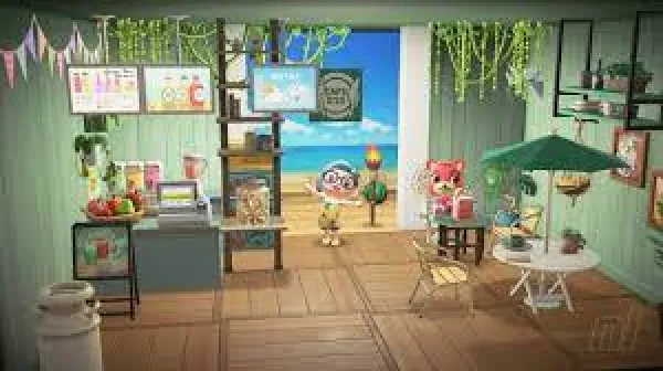A cool way to utilize a wall in ACNH. wall, animal crossing, animal crossing: new horizons, house