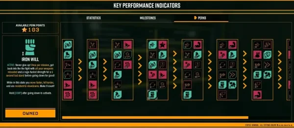 Deep Rock Galactic Perk Tree Perk Upgrade Page, Perk Tree, Deep Rock Galactic Perk Tree