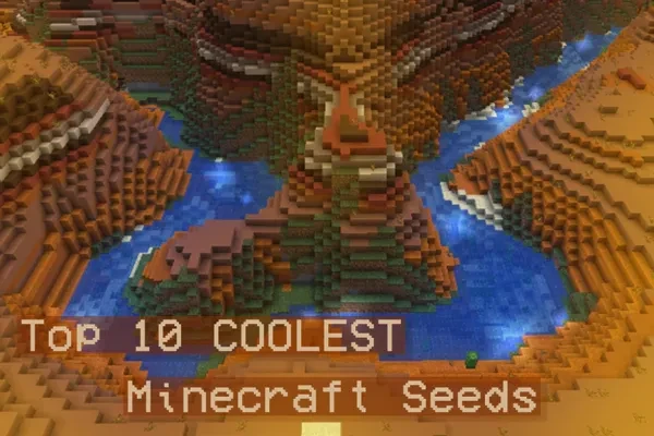 Top Ten Seeds Thumbnail of a Badlands Biome in Minecraft