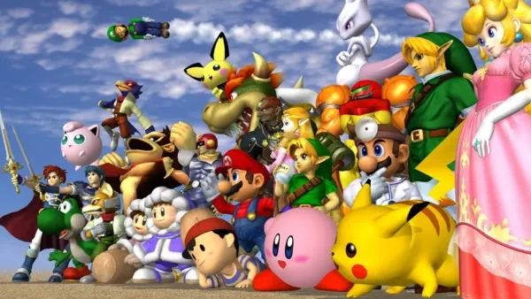 The whole Melee crew lines up for an iconic picture. super smash bros. melee, melee tier list, melee best characters, melee top tier