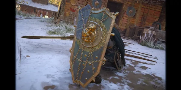 Eivor is afraid of chickens. A village chicken charged Eivor and he's courageously cowering behind his shield Assassin's Creed Valhalla Best Builds That Are Powerful