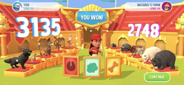 You won! Having fun with your exotic animals.