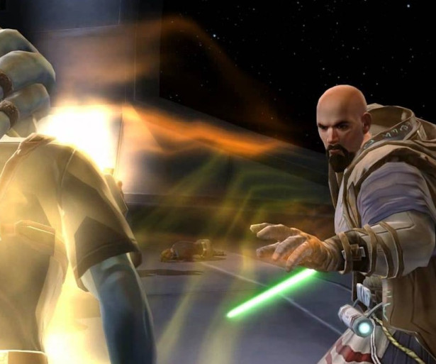 The Consular removes the blight of the Dark side from a Jedi.