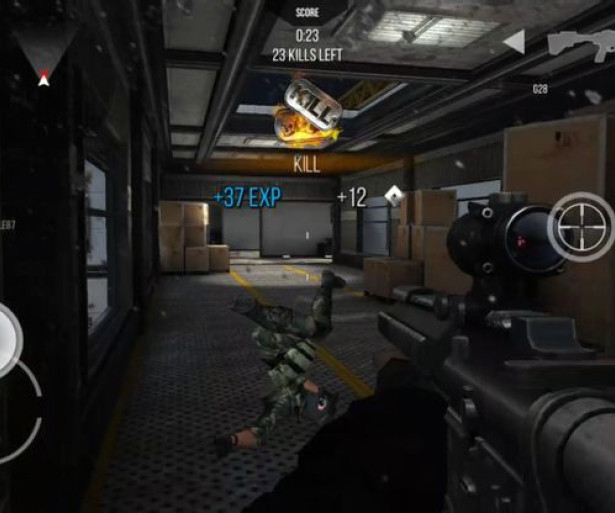 The player kills an enemy while taking this immaculate picture