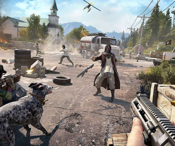 The players engage in an intense battle
