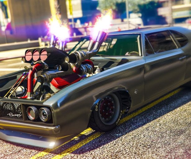 Heavily modded car