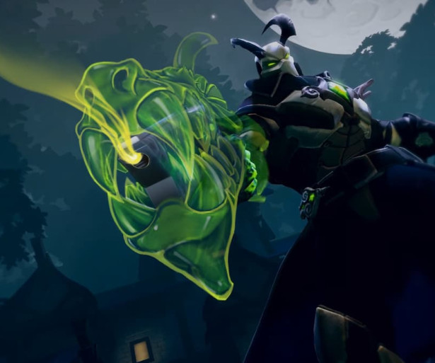 Androxus pointing his cursed gun to you